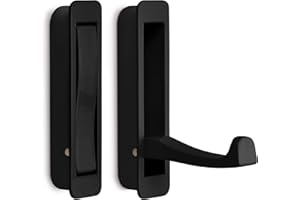 Moderner Klapphaken ZILLY zum Einlassen schwarz HxB 80 x 20 mm Bohrlochabstand 66 mm klappbarer Garderobenhaken Mantelhaken von SO-TECH®