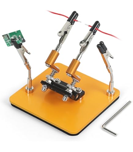 Ruimooto Pack Of 10 Third Hand Soldering And 1 Iron Box As Base - Flexible Soldering Aid With - View #14