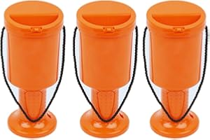 MY CHARITY BOXES Pack of 3- Rounded Hand Held Plastic Collection Box. Charity Box. Money Donation Box (Orange)