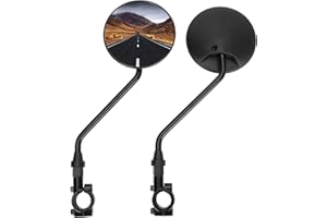 WEIYINGSI Rétroviseurs universels de moto 8 mm avec adaptateur de montage de rétroviseur de guidon 22 mm 7/8" pour cyclomoteur scooter Ruckus Wolf Rugby RV125 Mini Chopper Pocket Bike Mini Dirt Bike 4 roues ATV