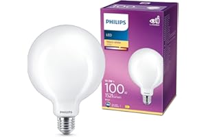 Philips LED Classic E27 Filament Lampe (100 W), matte LED Lampe in Globe-Form mit warmweißem Licht, energiesparende LED Beleuchtung mit langer Nutzlebensdauer