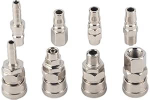 MARHYNCHUS 8 sztuk pneumatycznych szybkozłączek 1/4", pneumatyczny kompresor z wężem powietrza, wtyczka szybkozłączkowa