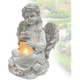Solar-Engel Mit LED – Betende Engelsfigur Für Garten, Grab & Fensterbank | Wetterfeste Deko Mit Sanftem Licht