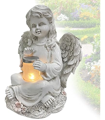 Figurine Ange Endormi En Résine - 5.5x6cm - Déco Maison Baptême Noël - Style Chérubin Mignon