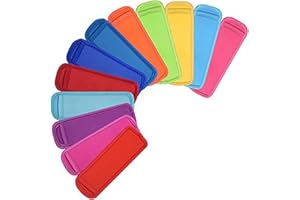 WEIYE 3mm Popsicle Holders Ice Pop Neoprene Insulator Sleeves Freezer Popsicle Holders Bags, Ice Pop Sleeves Popsicle Holders Bags, 12 Packs
