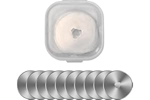 Dokeno Lame Rotativa da 28/45mm, 10Pcs Cutter per Taglierina Rotante in Acciaio Inox, Lame Rotonde Affilate per Tessuto Pelle Carta