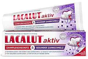 ‎LACALUT LACALUT aktiv Zahnfleischschutz & Gesunder Zahnschmelz 75ml - Medizinische Zahnpasta für starken Zahnschmelz, gesundes Zahnfleisch & natürlich weisse Zähne