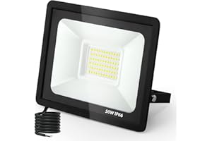 TOOBETTP Proiettore LED 50W,Faretto LED da Esterno 5000LM Faro led da Esterno 6500K Bianco Freddo Faretti LED Impermeabile IP66 Faretto LED da Esterno,per Giardino Cortile Garage Pareti