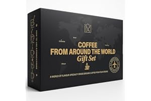 ICMINDS LUXURY HAMPERS Ground coffee gift set | Coffee From Around The World Gift Set with Coffee Cafetiere | Gifts For Men | women | Xmas gift for him| food gifts | Gift idea
