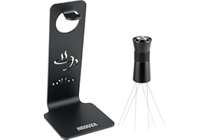 NEOUZA Outil WDT avec support magnétique et angle/plage réglables, 6 + 6 aiguilles de rechange de 0,4 mm, agitateur de distribution d'expresso pour café sans grumeaux, acier inoxydable 304 et alliage