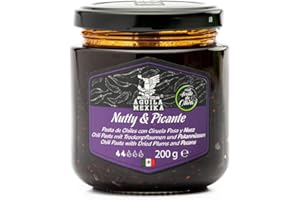 AGUILA MEXIKA ÁGUILA MEXIKA | 'Nutty & Picante' - Pasta de chiles/Salsa Macha gourmet con 2 variedades de chiles mexicanos: Morita & Habanero, Ciruela Pasa y Nuez Pecana - en baño de Aceite de Oliva virgen.