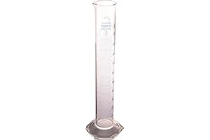 Camlab Graduated 3,3 Borosilicate Glass Measuring Cylinder, With Hexagonal Base, Class A Certified, Chemically Resistant and Heat Resistant, 1000ml Glass Beaker, Pack of 1