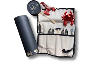 DOWN THE COVE Deluxe Shellfish Tool Kit - Crab & Lobster Set for up to 6 People