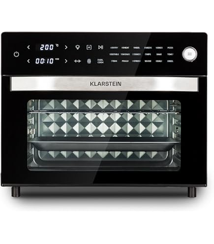 Klarstein AeroVital Cube Chef – Gabbia Per Bistecche In Acciaio Inox, Accessorio Per Friggitrice Ad Aria Con Rotazione 360°