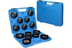 A.M.C. Set da 14 pezzi chiavi a tazza per filtro olio motore auto Smontaggio Rimozione