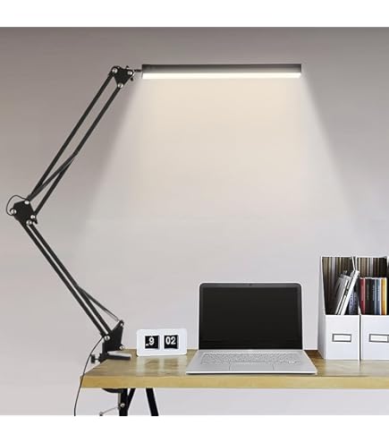 BRILLIANT Lampe Demian LED Bras De Lecture Surligneur Fer/chrome | 1x SMD LED 18W Intégré, 1600lm, 3000K | Projecteurs Et Bras De Lecture Réglables Via Variateur Rotatif | Longueur De La Ligne