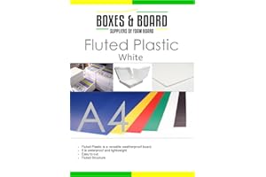 BOXES AND BOARD INTERNATIONAL LIMITED White A4 Fluted Plastic Sheets – 20 Pack (210mm x 297mm) – Special Offer: 10 Sheets + 10 Sheets Free – Weatherproof Polypropylene Signage Panels for Indoor & Outdoor Use, Crafts & Projects