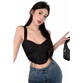 ICW Women’s Lace Corset Style Women Top with Tie-Up Detail DN1880