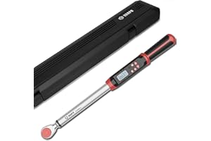 VANPO Clé Dynamométrique Numérique 1/2", avec Buzzer et Notification Flash LED, 10-200 NM Clé Dynamométrique Électronique Pour Autos, Motos