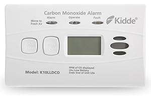 Kidde 10LLDCO Ten Year Life Carbon Monoxide Alarm Digital Display with Sealed Longlife Battery