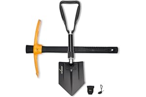 Set Xforst : Pelle Pliante KS1 & Mini Pioche PF45 – Kit Indispensable pour Jardinage, Camping et détection de métaux