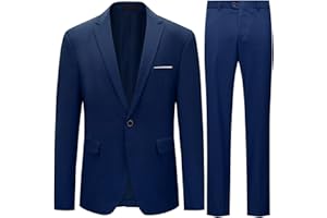 Allthemen Costume Homme Mariage Blazer Affaire Cérémonie Slim fit Veste et Pantalon Deux pièce