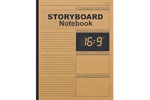 Storyboard Notebook: Blank Storybook Sketchbook | 16:9 Thumbnail Template Panels | Large Story Board Sketch Pad | Professional Storyboard Journal for ... Directors, Students, Animators and Artists