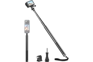 VKESEN Kijek do selfie do Insta360, 120 cm teleskopowy statyw jednonożny do GoPro, Action Cam Handheld Pole do Insta 360 X3/ONE X2/R/RS, Go Pro Hero 12/11/10/9/8/7, Apexcam, Akaso, DJI Action Osmo