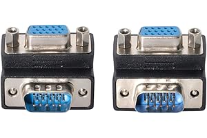 chenyang VGA SVGA maschio a femmina adattatore connettore di estensione per monitor e proiettore 90 gradi su + giù angolato