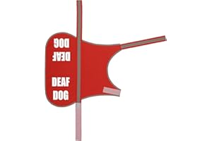 Flexi-Print Deaf Dog Vest - Personalised Dog Hi Vis Vest Reflective Dog Coat, Service Dog Vest, Nervous Dog Products, Dog Hi Viz, Reactive Dog Warning, Dog Training Vest, Dog Walking Accessories