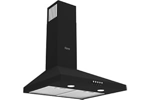 Ferre PH500-PBL 50cm Pyramid Chimney Cooker Hood, Kitchen Extractor Fan, Black