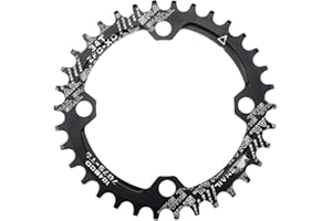 CYSKY Plateau de vélo 104 BCD 30 Dents à 52 Dents Narrow Wide Mono Plateau VTT avec boulons de pignon pour vélo de Route, VTT, Gravel, BMX, Ebike