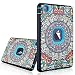 Produktbild SMART LEGEND Tasche für iPad Mini Hülle, iPad Mini 2 Hülle, iPad Mini 3 Hülle 3 in 1 Weiche Silikon Bumper 360 Grad Schutzhülle Full body Premium Case Protective Cover Schale Etui - Schwarz und Blau