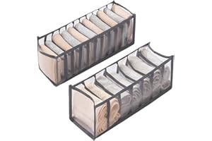 CORTNEY Organizador de Ropa Interior, Calcetines, Corbatas, Pañuelos, 11+7 Celdas (Gris)