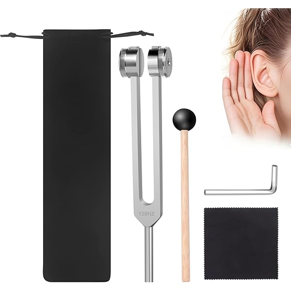 Diapason Curativo 128 Hz Esshogo - Con Martello In Silicone Per Terapia Sonora - Foto 3