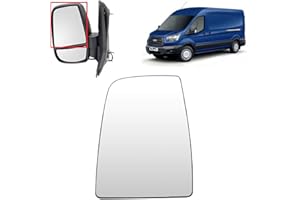 BIAREN Wing Mirror Upper Glass Left Passenger Side Non-Heated For Ford Transit Mk8 2014 Onwards 1823985 BK3117K741AA Wing Mirror Glass + Back Plate