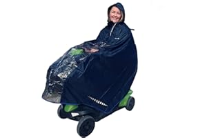GOTITA - Poncho Imperméable pour Fauteuil Roulant/Scooter Electrique - Veste de Pluie Fauteuil Roulant - Cape de Pluie Fauteuil Roulant Electrique - Design Italien - Taille L Fauteuil Roulant/Scooter