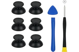 LEMLIN Analog Stick di Ricambio di Riparazione per PS5 Controller,Copertura Tappi Thumbstick in Silicone,Levette Analogiche Joystick Premium Senza,Kit Completo con Strumento per Manutenzione Controller