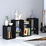 Klaxon Engineered Wood, Matt Finish Bern Book Shelf | Storage Unit | Display Unit (Black, Set of 1)