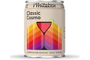 WHITEBOX COCKTAILS Single Serve Classic Cosmo Cocktail — Single Cocktail Can | Classic Full Strength Cosmopolitan Cocktail | Pre-mixed Cocktails Ready To Drink 1x100ml