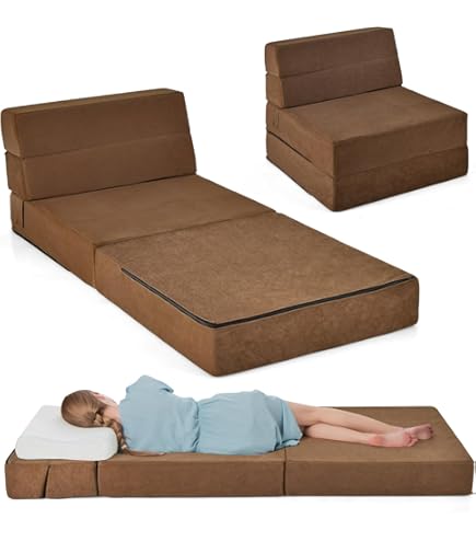 HOMCOM Opvouwbare Fauteuil met Bedfunctie, Relaxstoel in Fluweeloptiek, Verstelbare Leuning, tot 120 kg Belastbaar, Beige | Netherlands