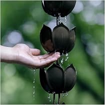 Adaptateur Gouttière Chaîne Pluie - Alliage Aluminium - Drainage Eau Pluie