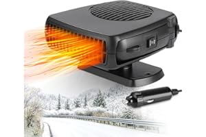 Leaflai 2 in 1 New Upgrade Portable 12V and 150W Car Heater that Plugs Into Cigarette Lighter, Automobile Windscreen Fan Windshield Demister Defroster, Car Heater Heating and Cooling