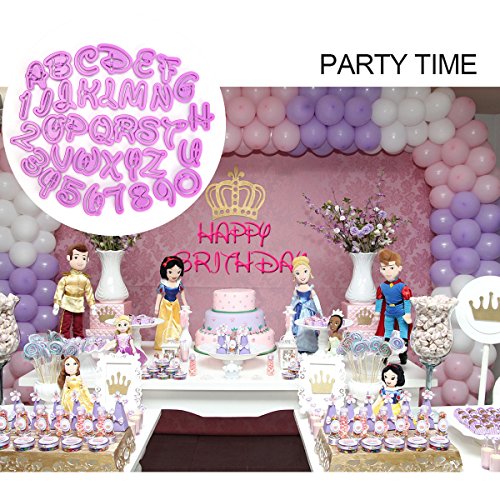 ilauke Fondant Modellierwerkzeug Alphabet Zahlen Buchstaben Ausstecher Stempel Ausstechformen Backen Kuchen lustig Tortendeko für Party Geburtstag Feier 36 teilig - 7