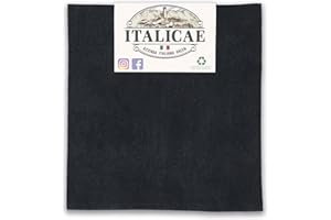 ITALICAE panno microfibra auto MADE IN ITALY - Panno auto ultra assorbente perfetto anche per il lavaggio moto - Panno in microfibra nero 1PZ 60x40cm - Ottimo come panno asciugatura auto professionale