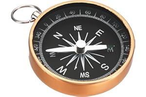 PATIKIL Bolsillo Brújula, Supervivencia Deportes Navegación Brújula con Llavero Anillo para Aire Libre Camping Senderismo