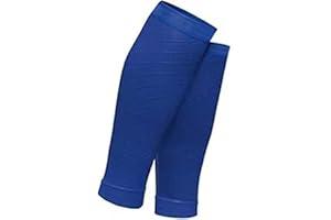 Lin's Liliana 2-częściowy bandaż na łydki, pończochy uciskowe dla kobiet i mężczyzn, utrzymujące ciepło, pończochy podpierające łydki, ochraniacze na nogi, do uprawiania sportu, piłki nożnej, biegania, koszykówki, Nić niebieska, L