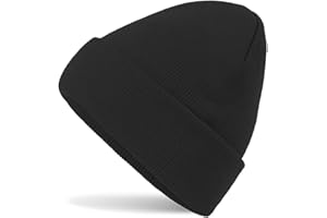 HATSATAR Hatstar Wintermütze | Damen Beanie Mütze | Herren Feinstrick Beanie | für Frauen Männer Unisex | Cuffed Hats Weich & Warm