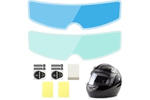 LEIBOCHAO Film Anti Buee Casque Moto, Film Anti Pluie Casque Moto, avec Forfait d'Installation, Transparent HD Film Protecteur,Éclaircissant Votre Vision et Protéger la Sécurité de Conduite, pour Casque Moto