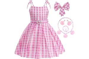 JANGZIIA Vestito Barbie Bambina Movie Cosplay Costume Halloween Festa di Compleanno Dress Up per Bambini 3-13 Anni
